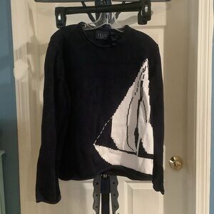 Black & White Sailboat Crewneck Sweater